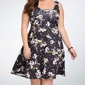 Floral Scuba Skater Dress
